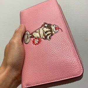 Coach CU380 Long Zip Around Wallet with Sundae Pattern, Cherry Blossom, NWT